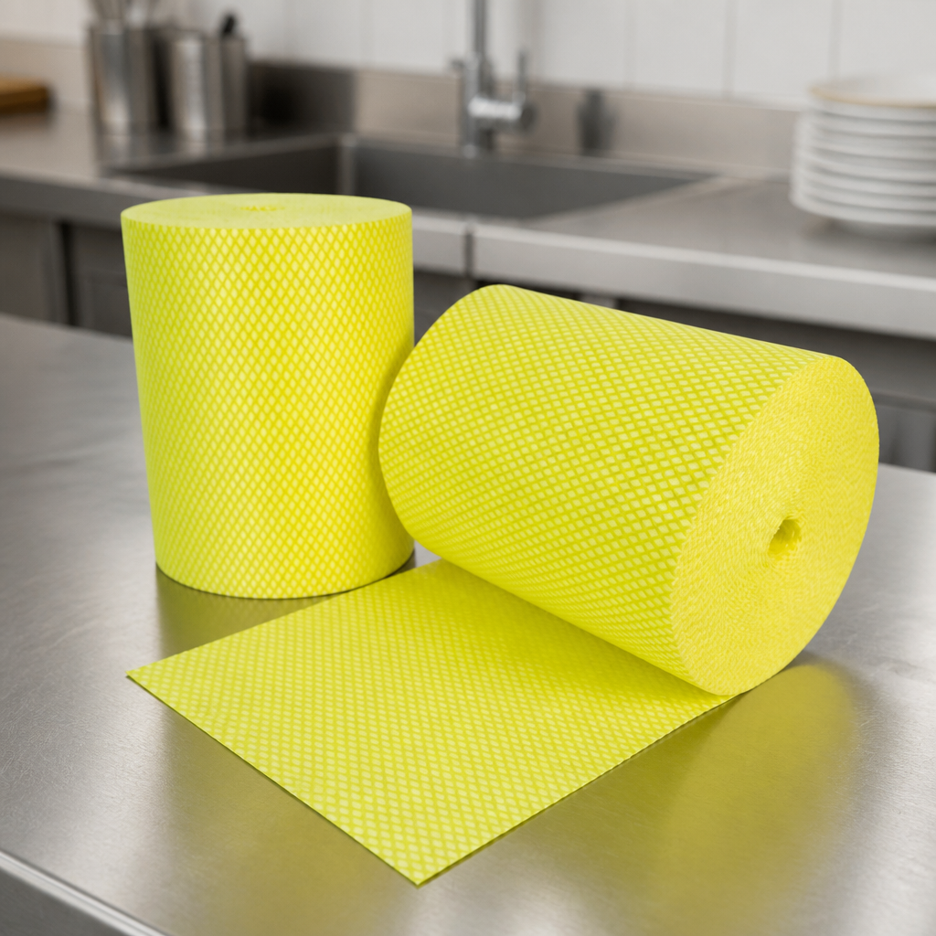 Commercial Antibacterial Cleaning Cloths Roll of 2 x 500mm