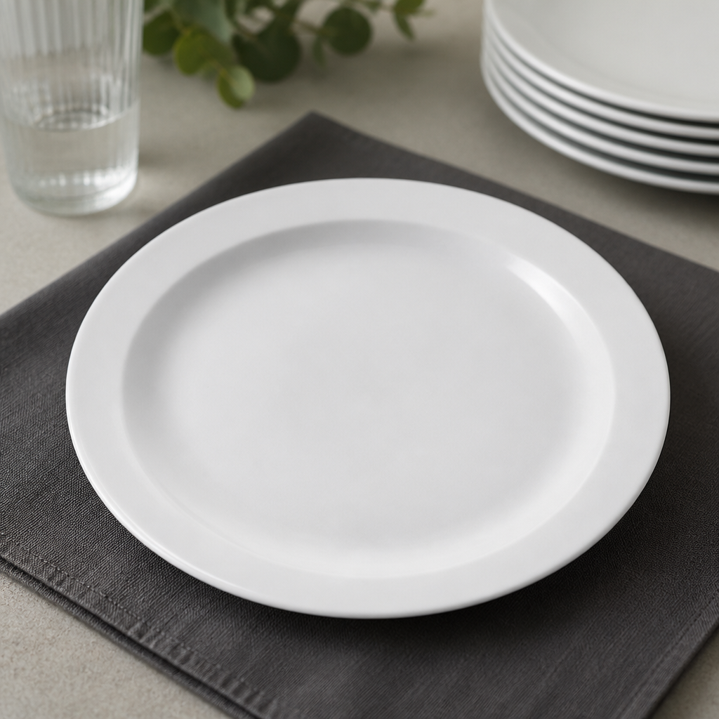 Commercial Narrow Rimmed Dinner Plates 280mm 6 Pack