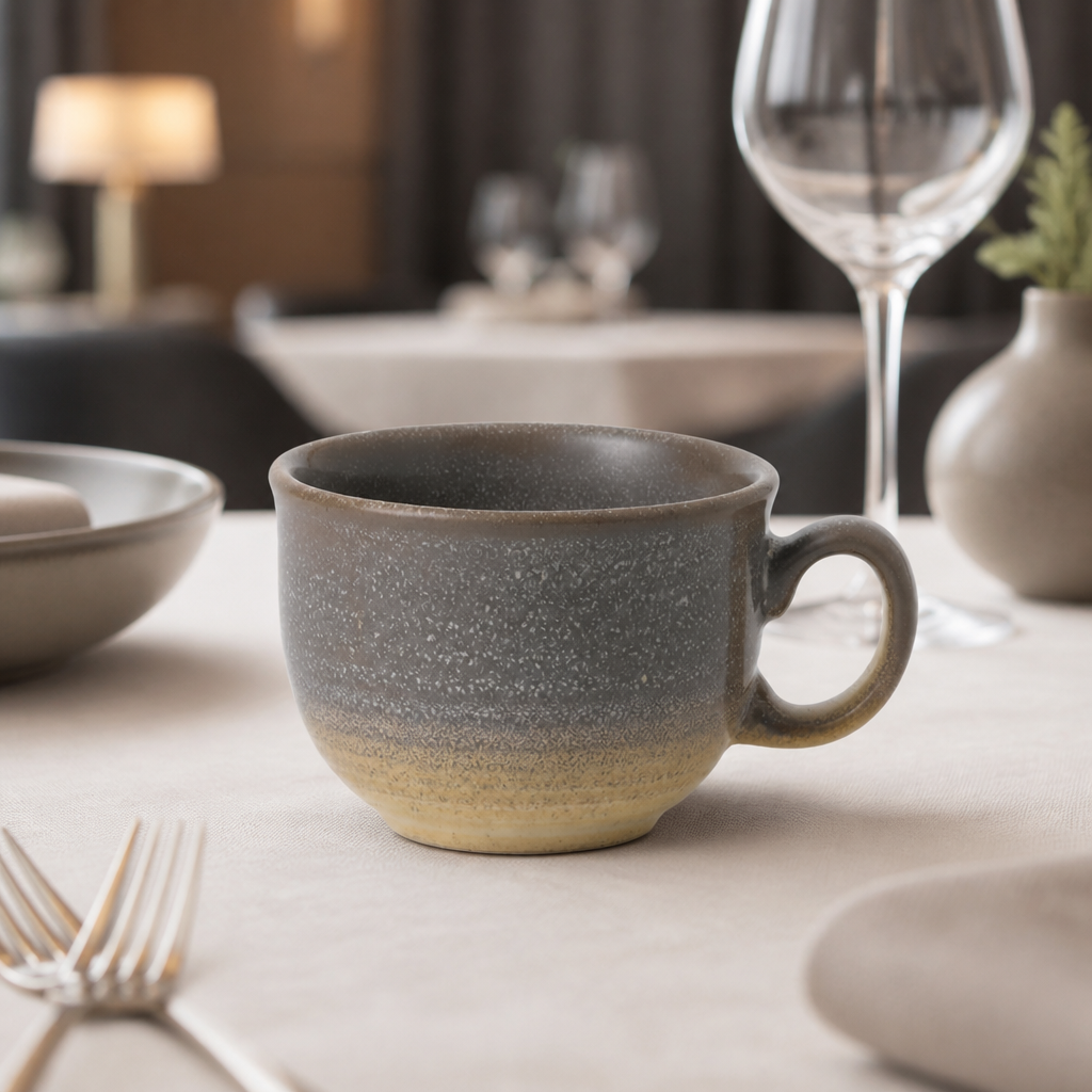 Commercial Cafe Au Lait Cups 285ml Vitrified Stoneware 6 Pack