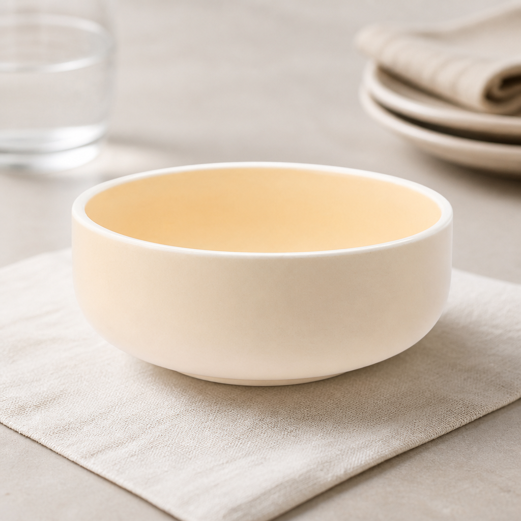 Commercial Vitrified Porcelain Bowls 145mm Vanilla 6 Pack