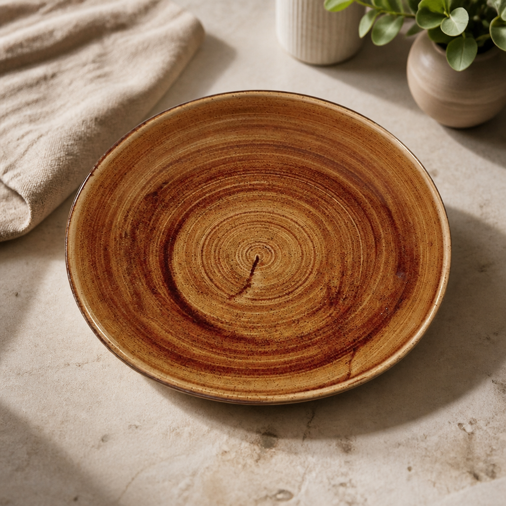 Commercial Organic Round Bowl 38oz Rustic Copper Finish
