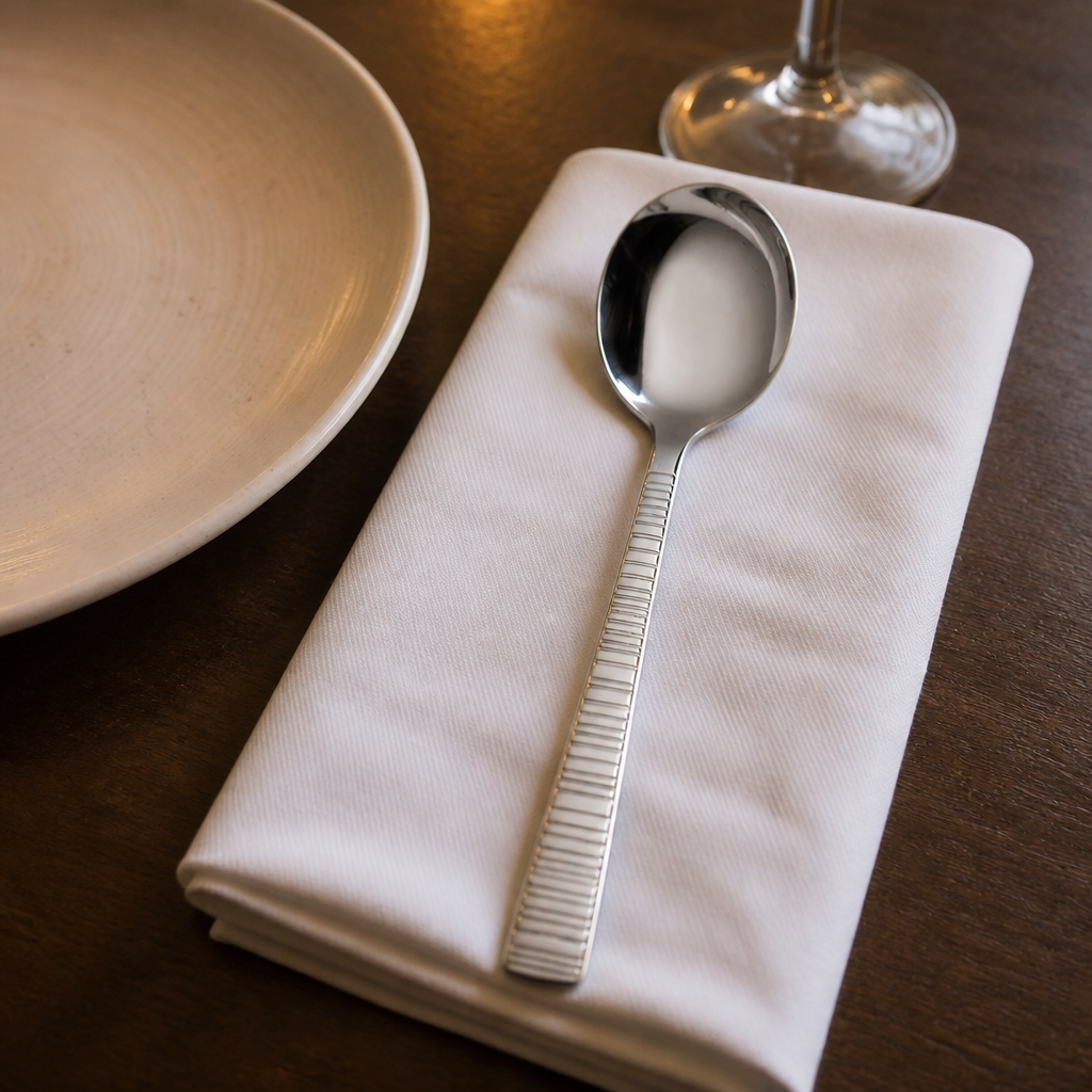 Commercial Soup Spoons 180mm Stainless Steel - 12 Pack
