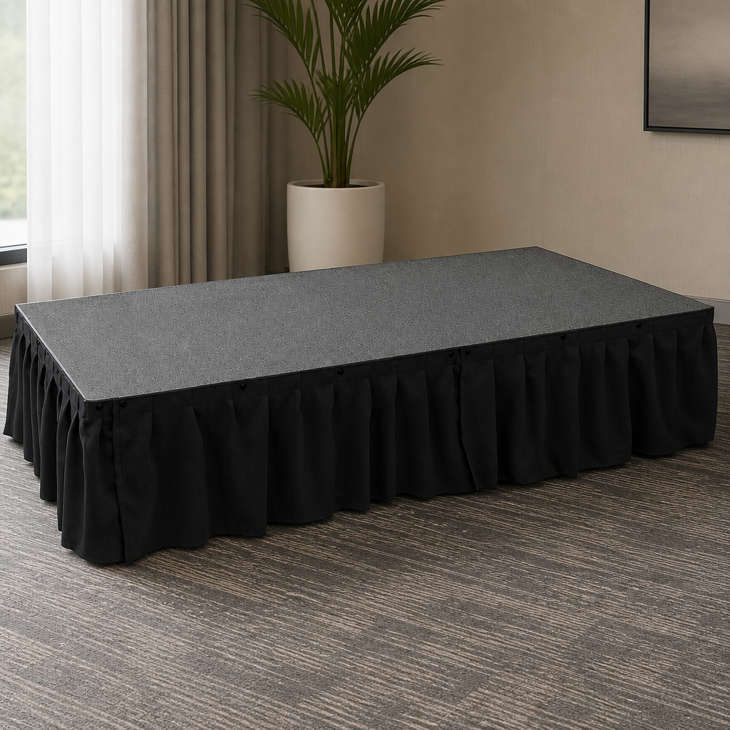 Commercial Black Acrylic Stage Valance 230mm for Events
