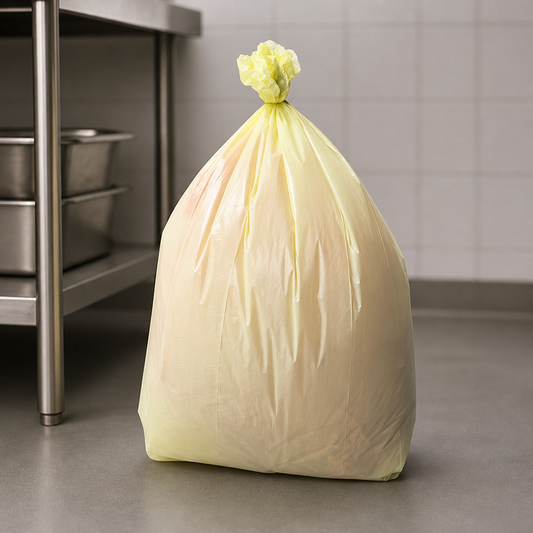 80Ltr Commercial Yellow Bin Bags - Pack of 200