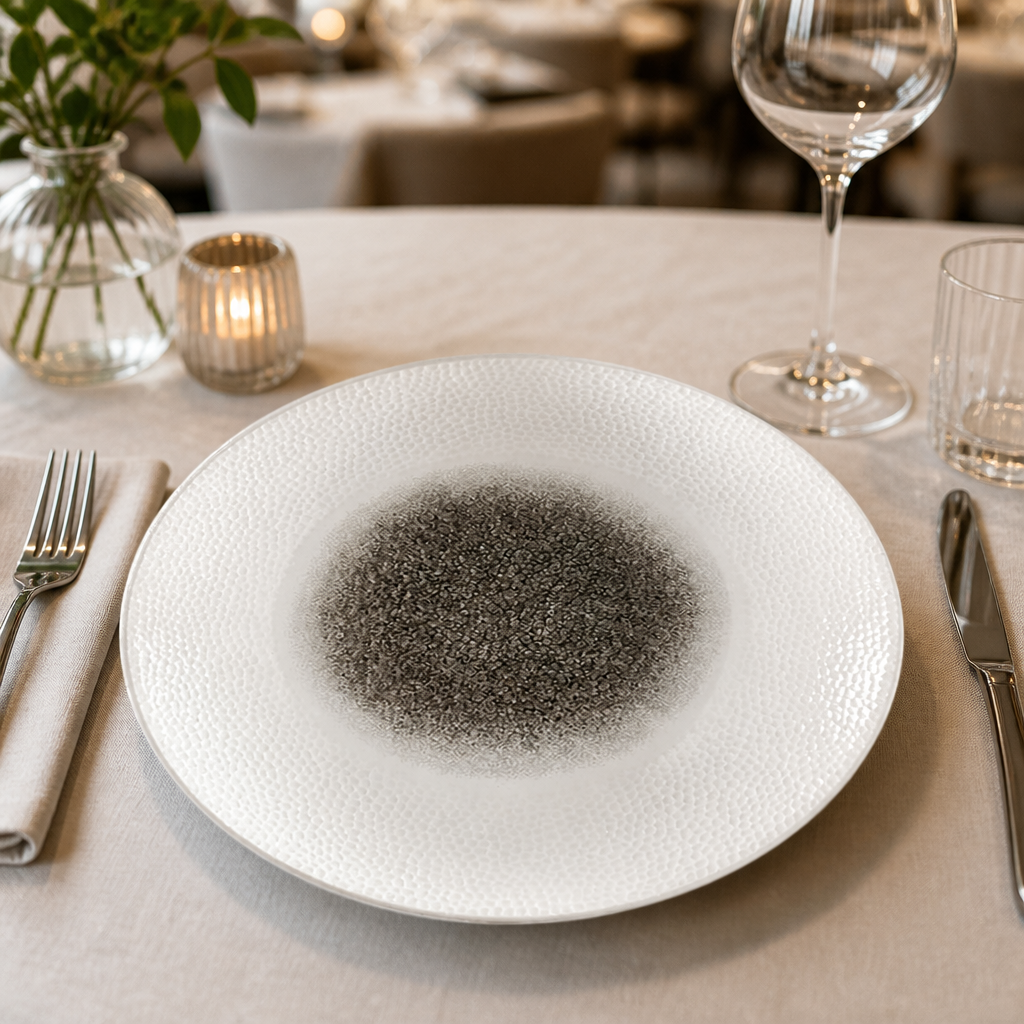 Commercial Deep Coupe Plates Quartz Black 255mm 12 Pack