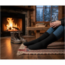 Premium Thermal Socks Pair - 80% Cotton, 20% Polyester, Extra Warmth and Comfort in Black
