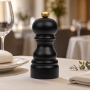5" Commercial Dark Wood Pepper Mill for Stylish Dining Tables