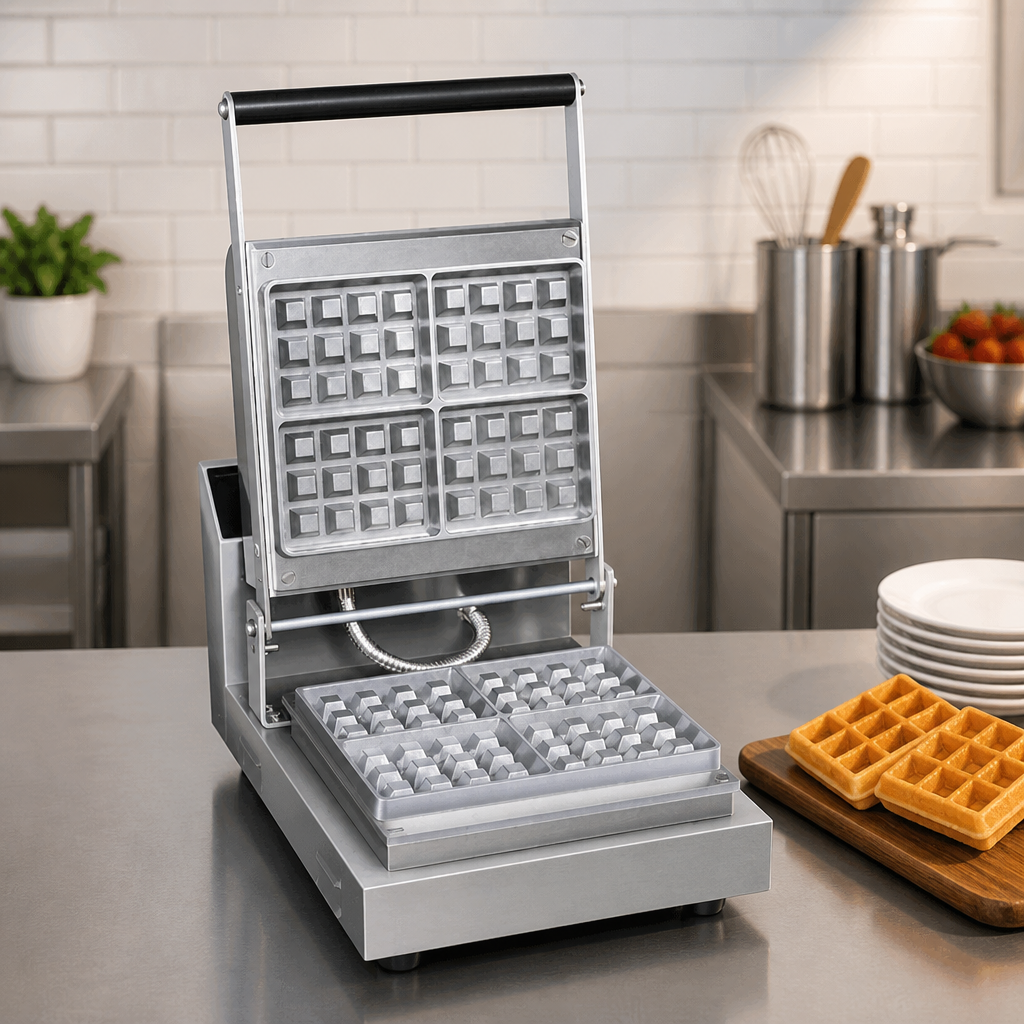 Commercial Waffle Maker 178mm Diameter 900W Countertop Unit