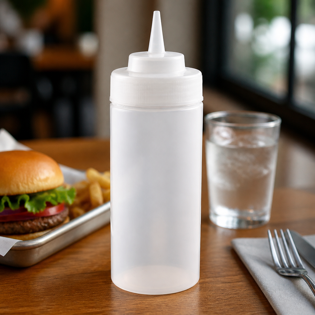 Commercial Clear Squeeze Sauce Bottle 16oz 450ml