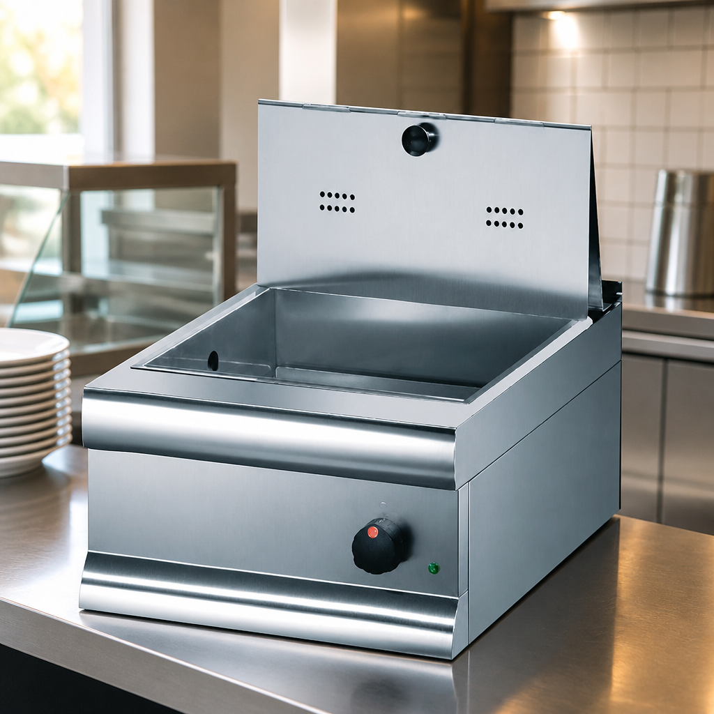 Commercial Chip Scuttle with Folding Lid 0.5kW 600mm Width