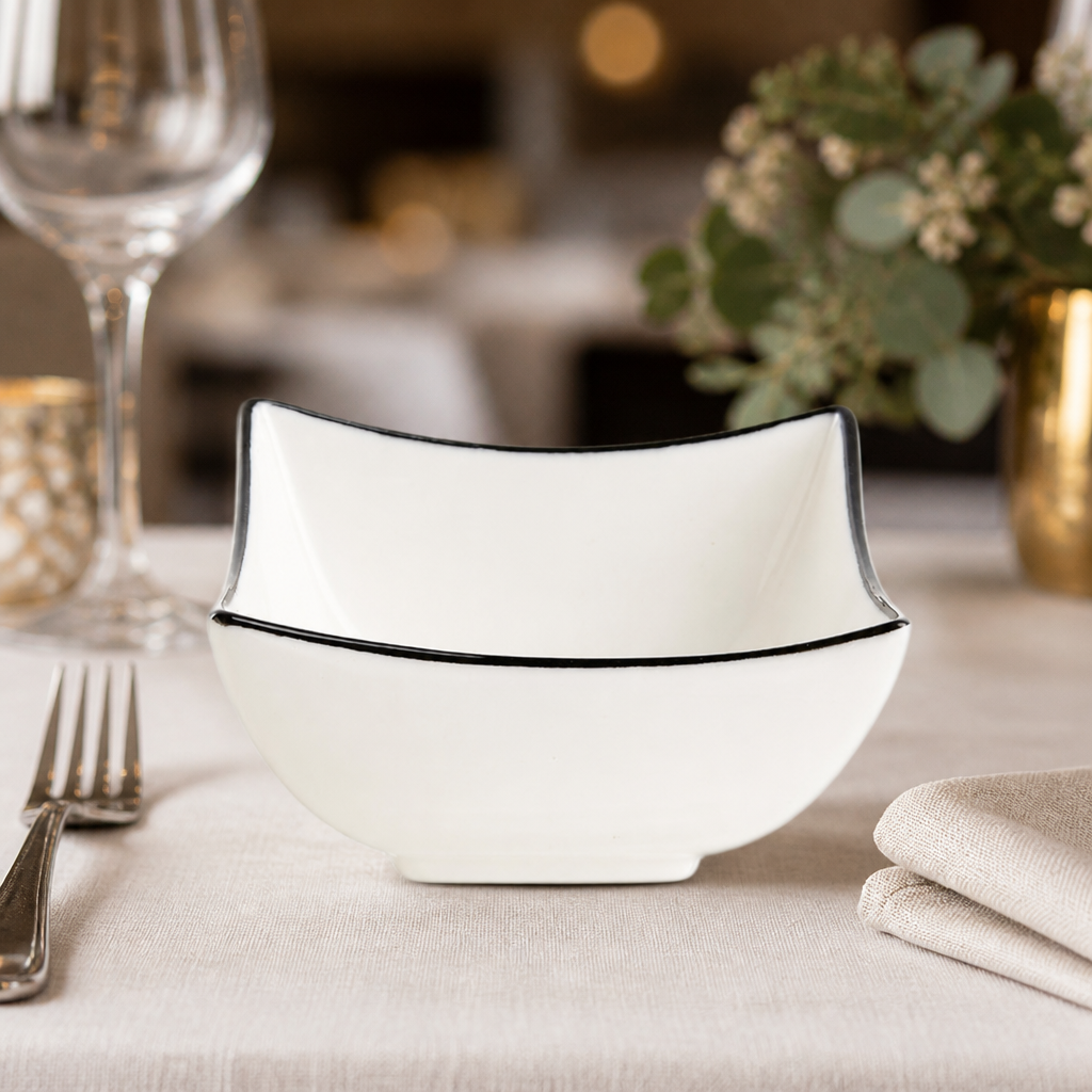 Commercial Appetizer Deep Square Bowls 90mm 24 Pack