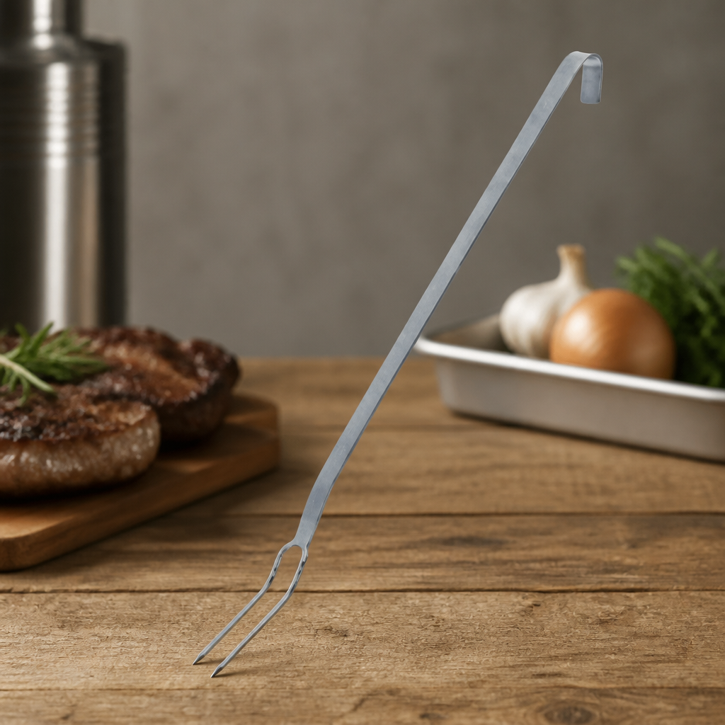 Commercial Two-Prong Meat Fork 560mm Stainless Steel Utensil