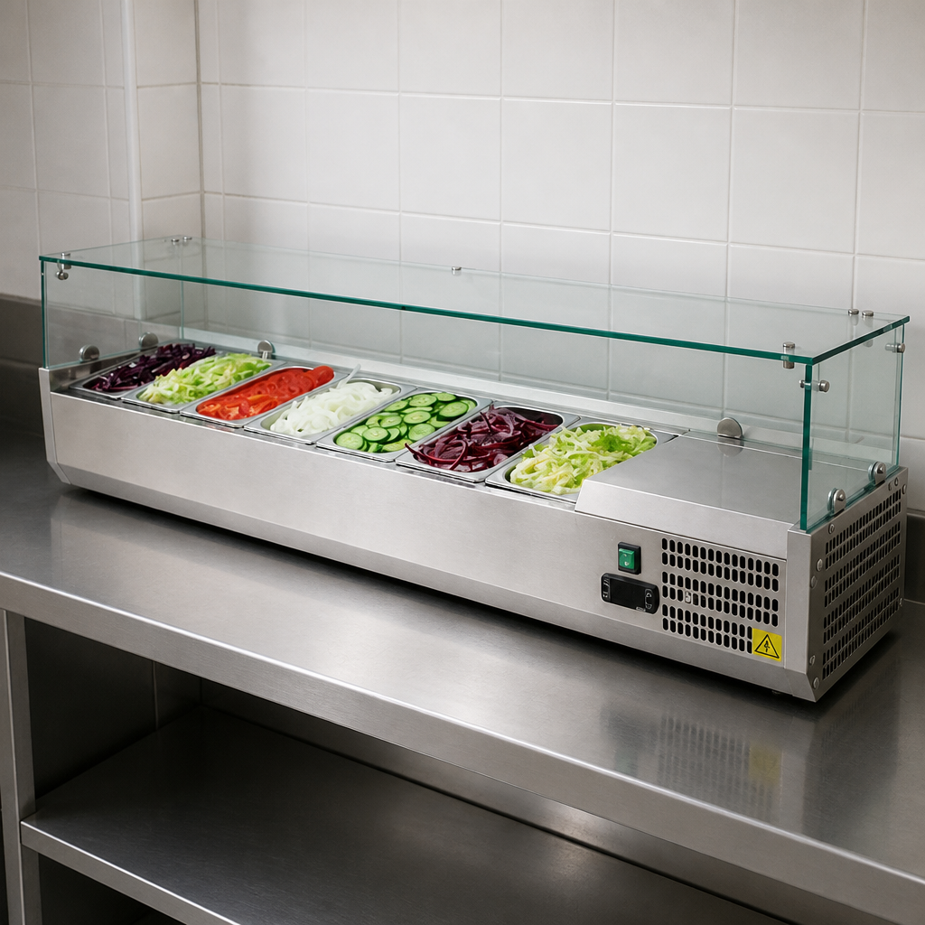 Commercial Countertop Prep Fridge 7x 1/4GN capacity