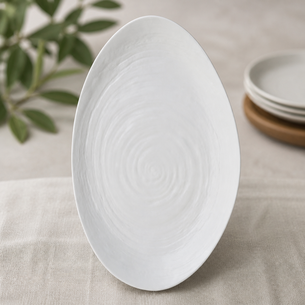 400mm Commercial Melamine Oval Platter for Buffets and Sharing