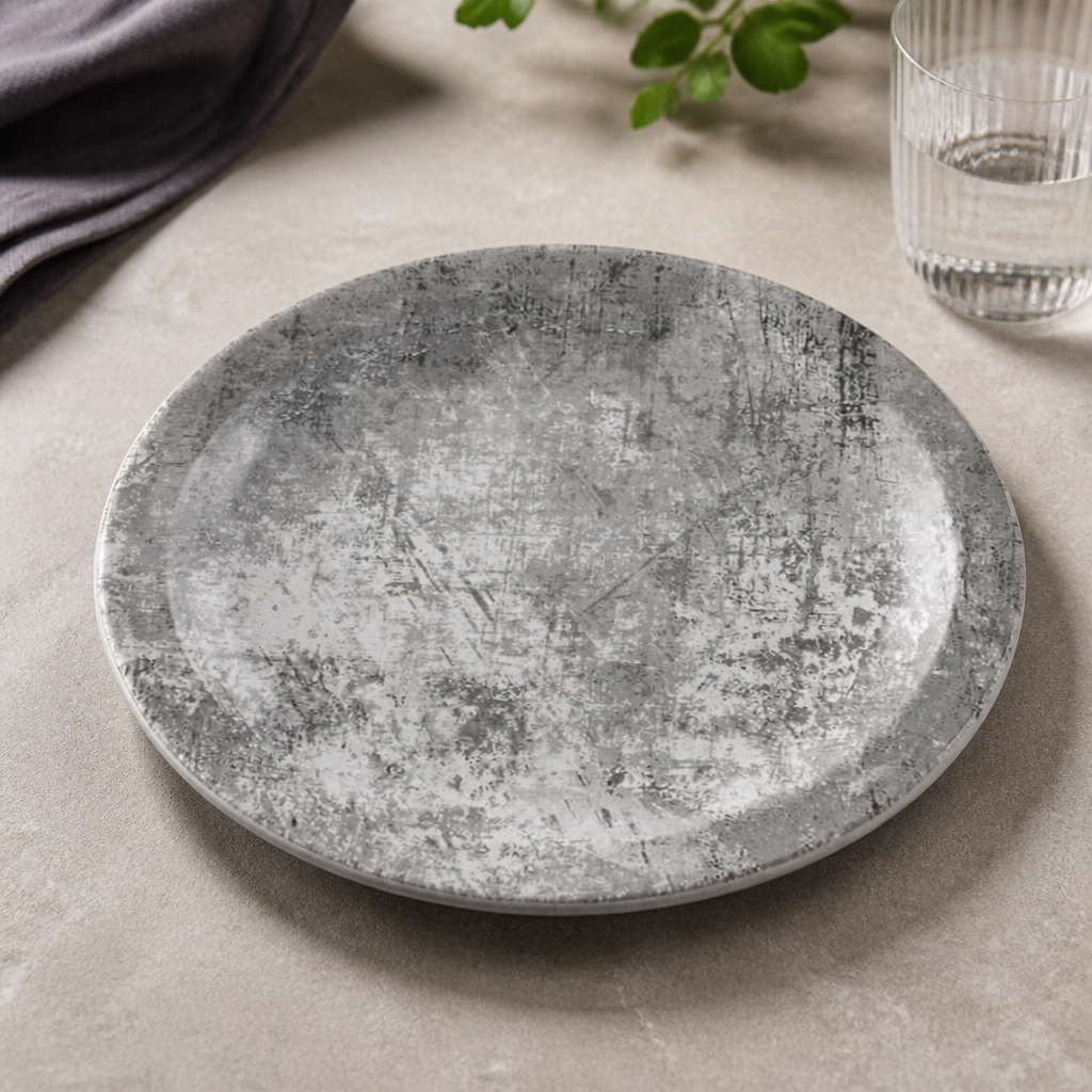 Commercial Vitrified China Plates 229mm Grey 12 Pack