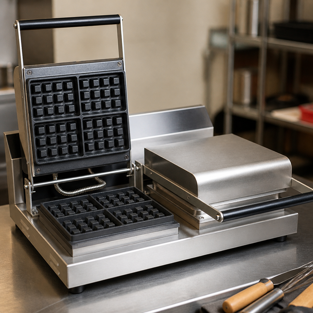 Commercial Double Waffle Maker for two 178mm waffles