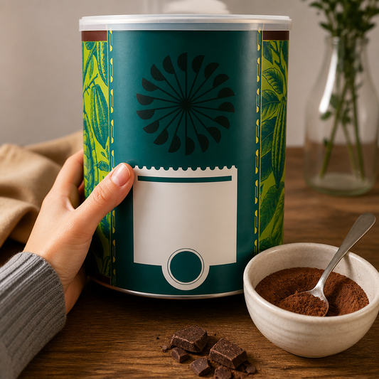 Commercial Hot Chocolate Powder 2kg Tin Fairtrade Vegan