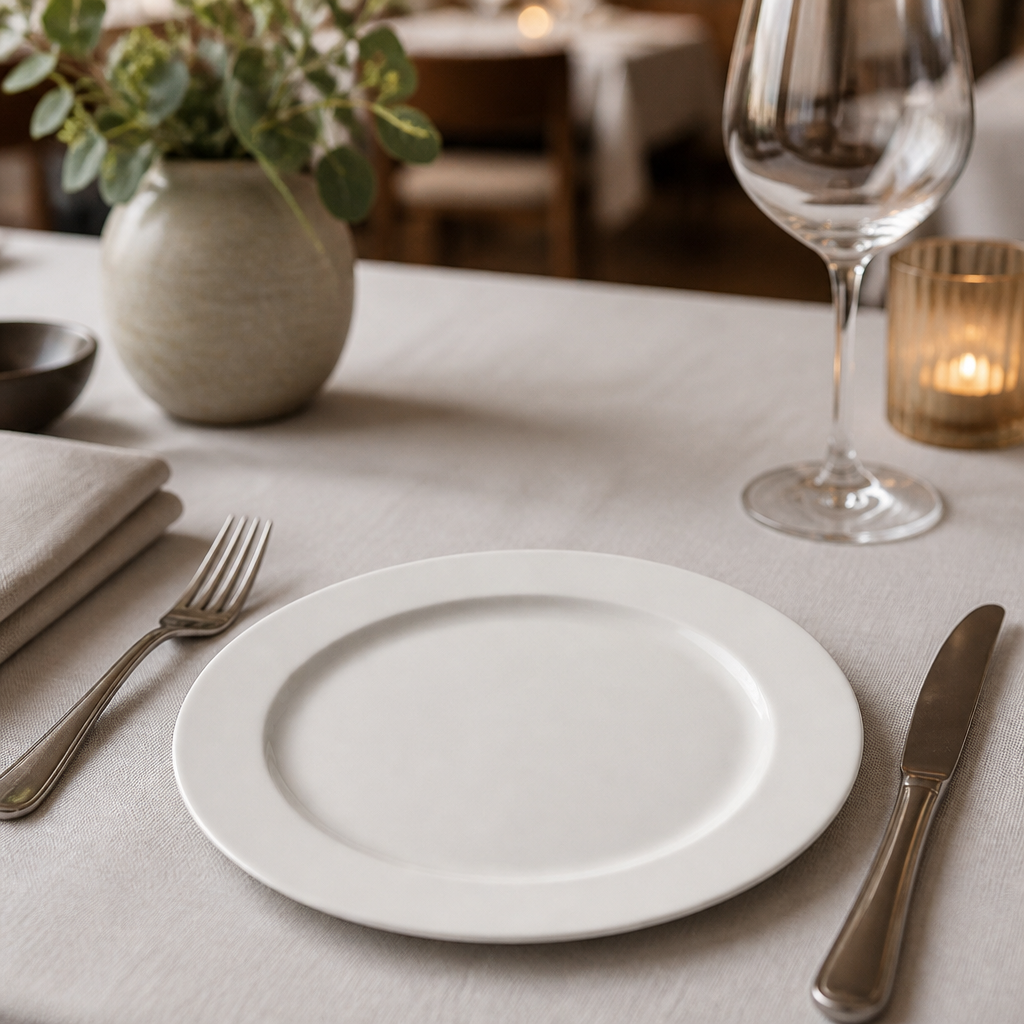 Commercial Bone China Plates 210mm Round 12 Pack
