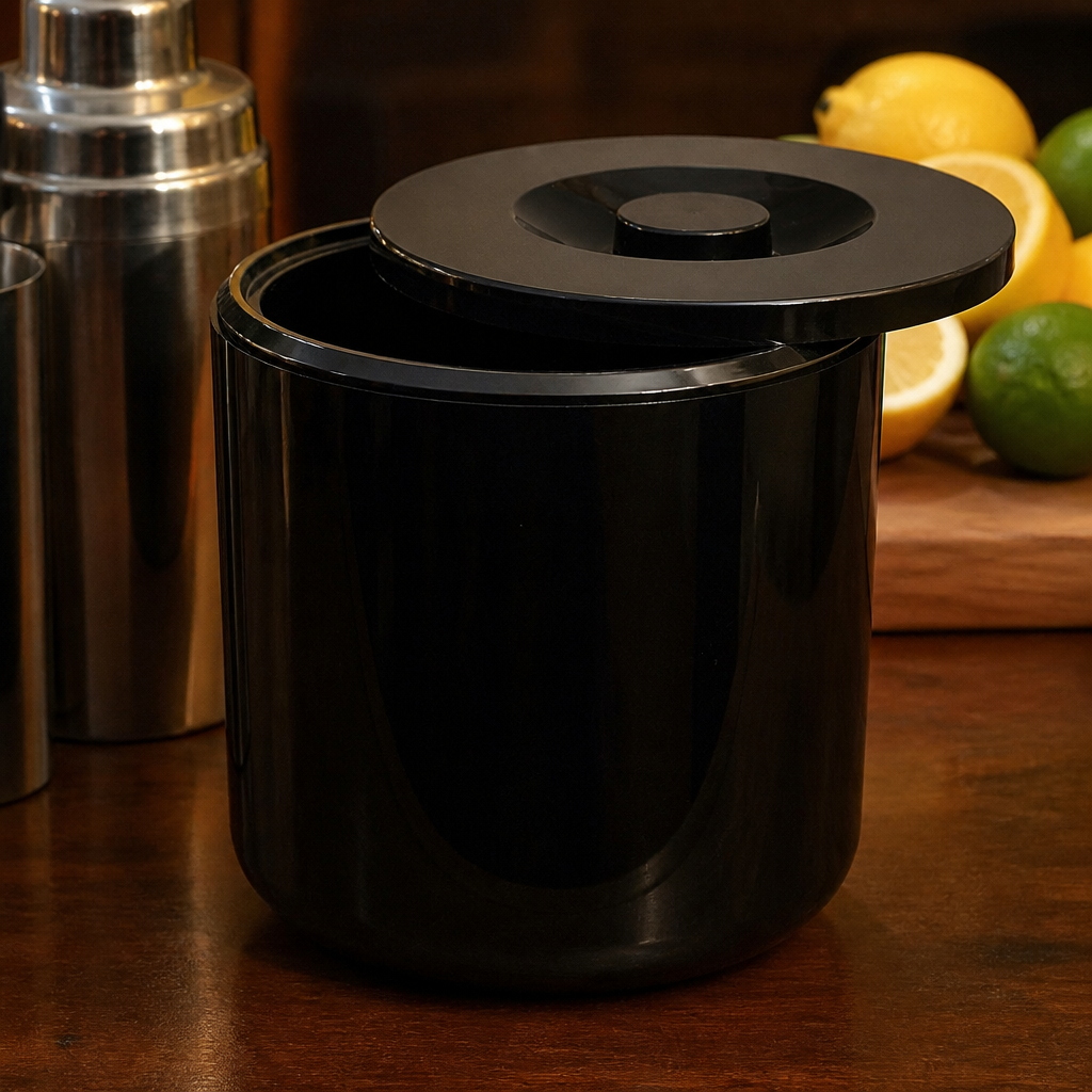 Commercial Insulated Round Ice Bucket 4.5L Black