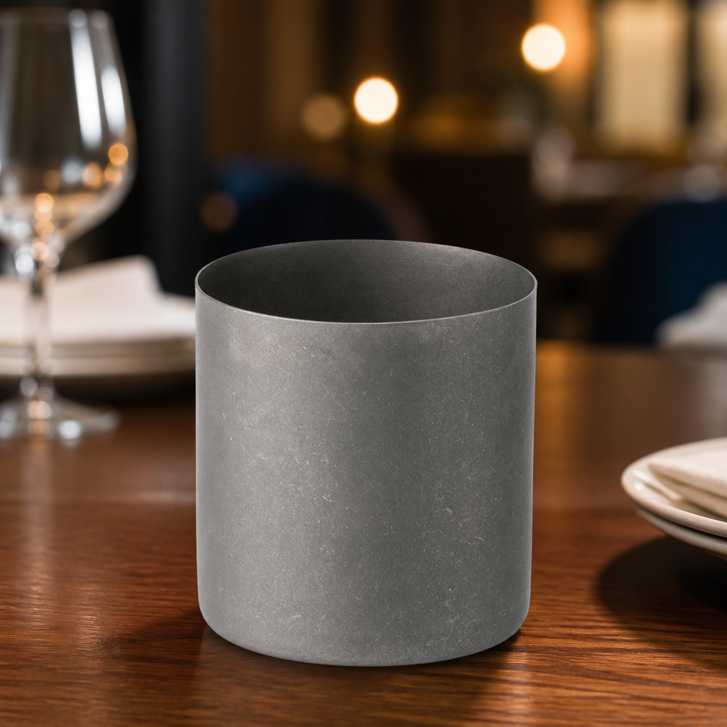 Commercial Vintage Steel Chip Cups 85mm - 12 Pack