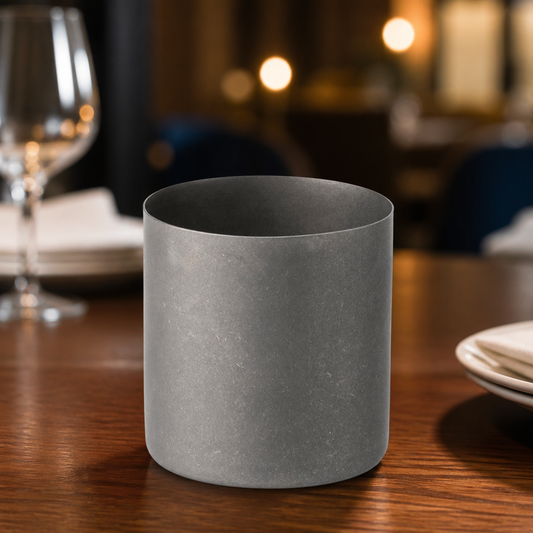 Commercial Vintage Steel Chip Cups 85mm - 12 Pack