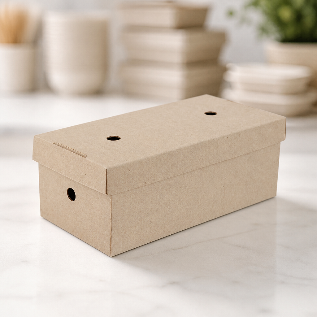 Compostable Takeaway Food Containers 100 Pack Eco-Friendly
