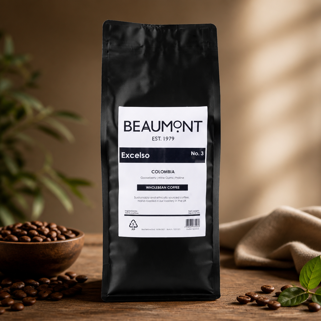1kg bag of 100% Arabica commercial coffee beans