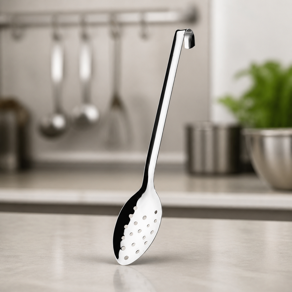 14" Commercial Perforated Serving Spoon with Handle