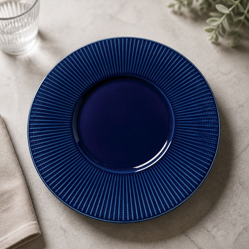 Commercial Gourmet Plates Medium Well Blue 285mm 6 Pack