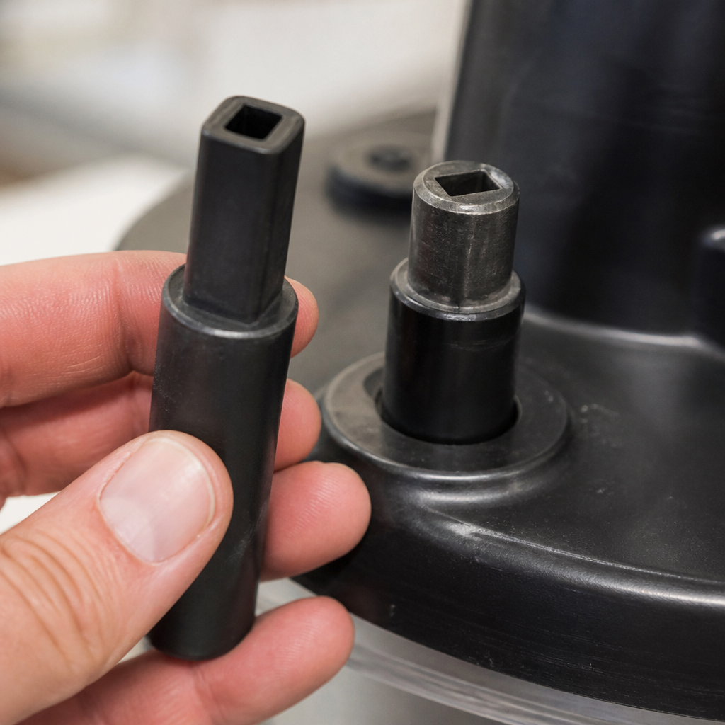 Replacement disc stem for commercial food processor parts
