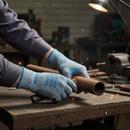 Premium Double Palm Coated Latex Gloves for Enhanced Grip and Comfort - Ideal for Extended Wear and Mechanical Resistance