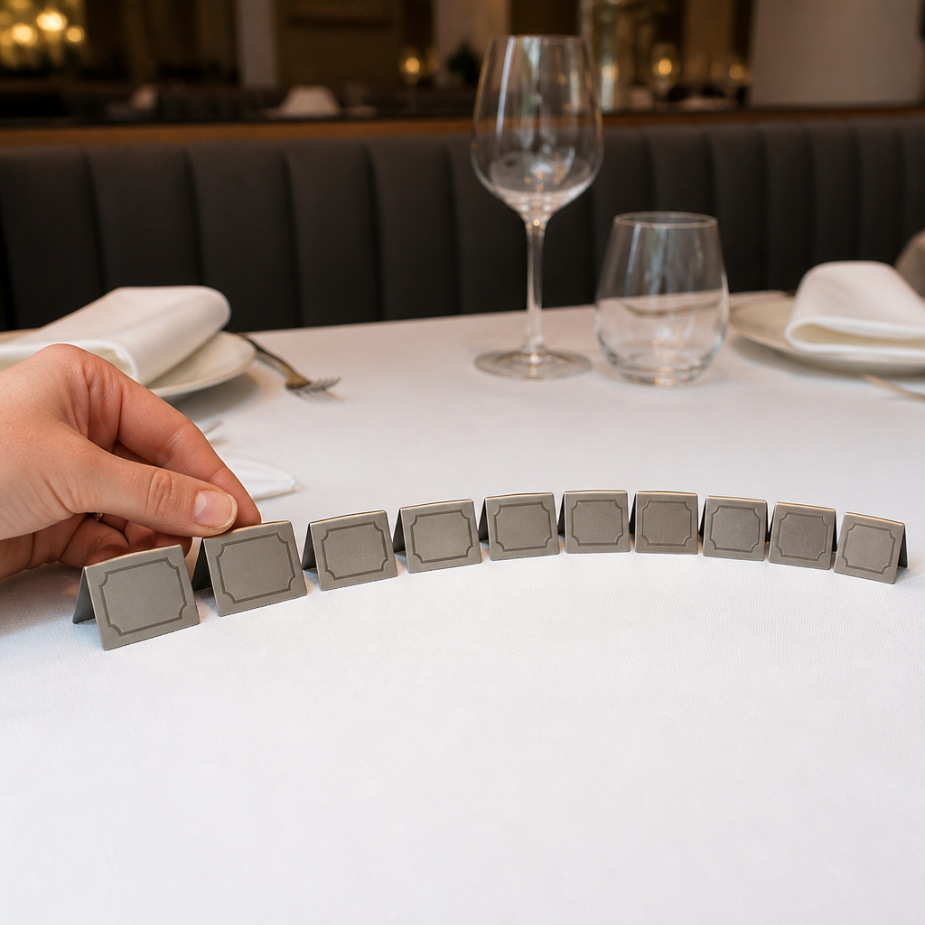 Stainless Steel Table Numbers 1-10 for dining establishments