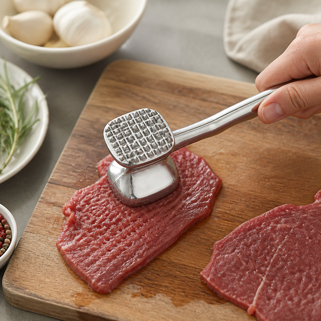 Commercial Aluminium Steak Hammer 240mm for meat preparation