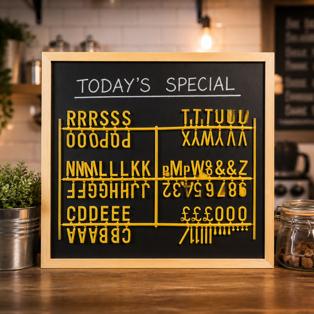 Commercial Peg Board Lettering 20mm Yellow 6 Pack