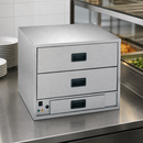 Commercial Food Warming Drawer 2 x 1/1 GN Capacity 1.5kW