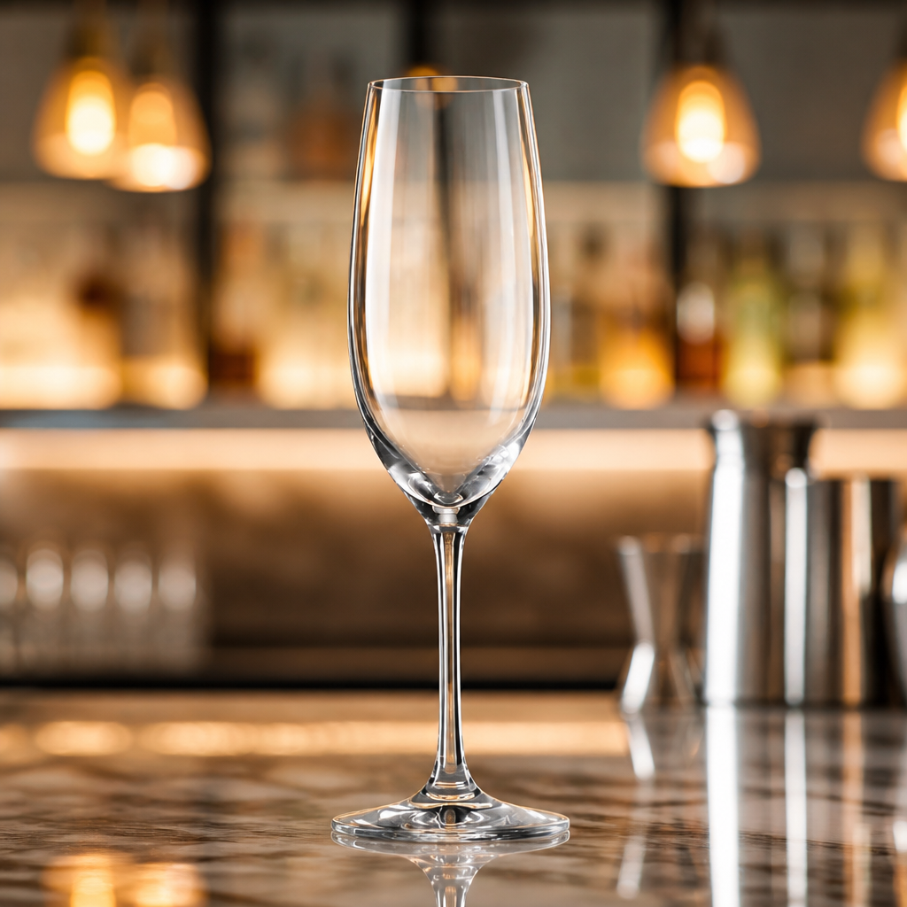 Commercial Crystal Champagne Flute 230ml - 6 Pack