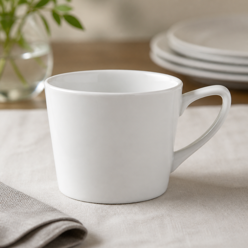 200ml Commercial Porcelain Low Tea Cups - 12 Pack