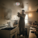 Premium Battery Operated Smoke Alarm with Central Test Button, 85dB Sound Output and Compact Dimensions for Enhanced Safety
