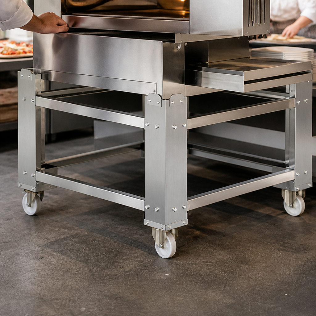 Mobile Pizza Oven Stand for TSB Single Double Triple Deck Ovens