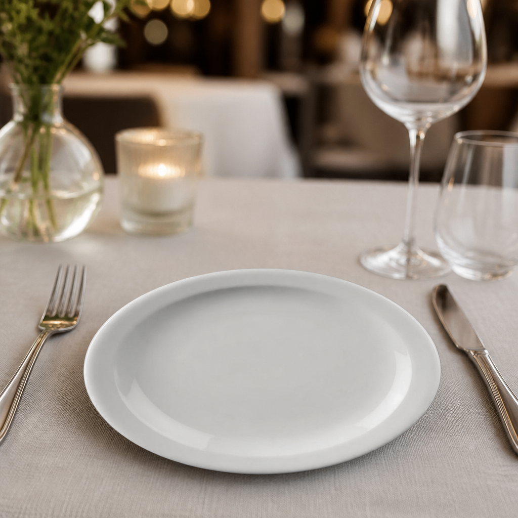 Narrow Rimmed Plates 205mm (12 Pack)