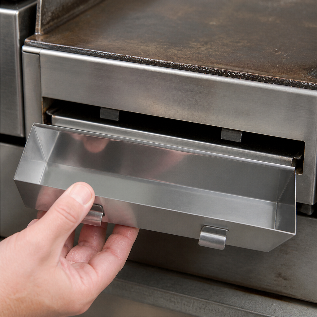 Commercial Stainless Steel Oil Tray for Griddle 45x200x77mm