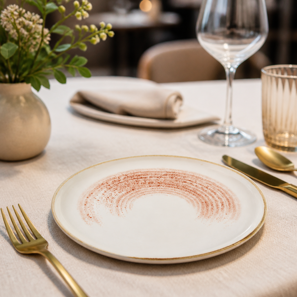 Commercial Coral Walled Plates 210mm - 6 Pack