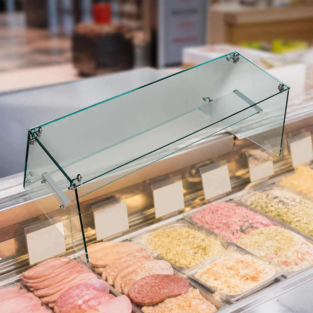 Commercial Display Freezer Glass Surround with Interior Shelf
