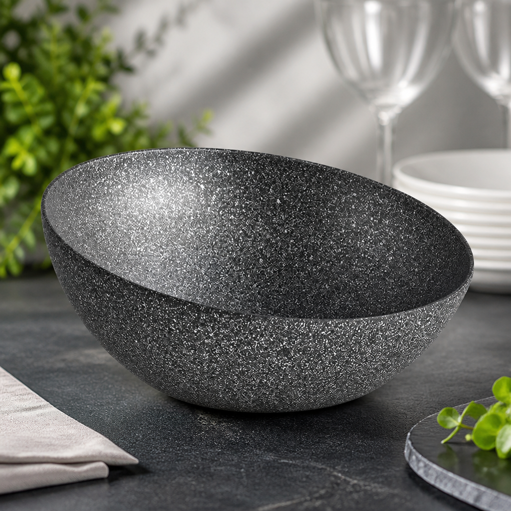 Metal Bowl Frostfire Finish 265x70x120mm for Catering