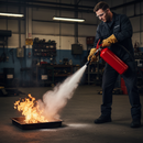 Professional 2KG Dry Powder Fire Extinguisher - Marine Certified with 13A 70B Fire Rating and Compact Design for Vehicle Protection