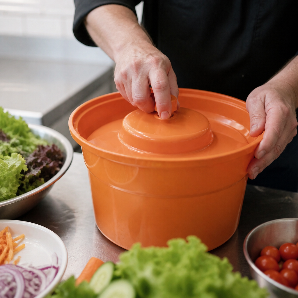 20L Commercial Manual Salad Spinner with Sealed Lid