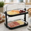 Double Deck Chilled Buffet Server with Roll Top Lids