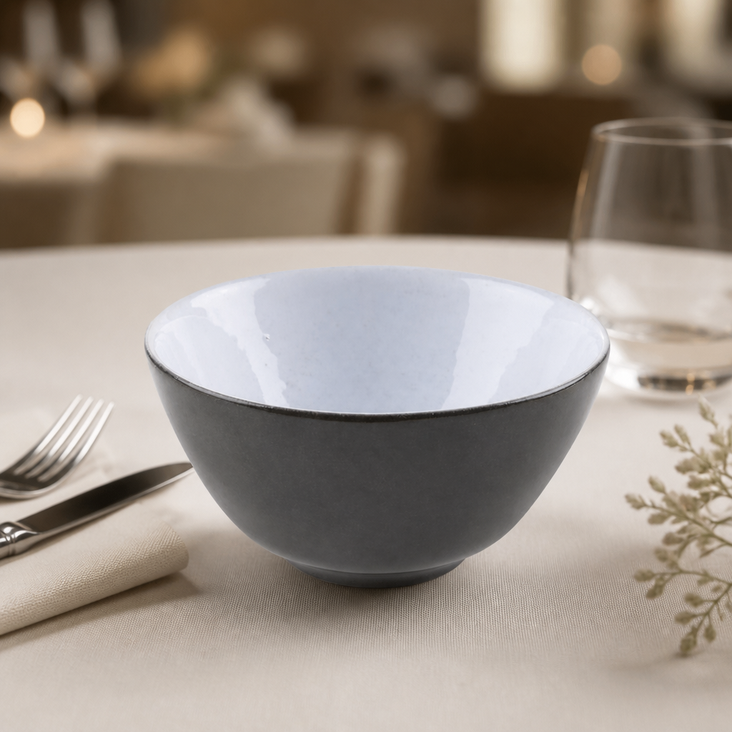 Commercial Raw Deep Bowls Charcoal 140mm - 6 Pack