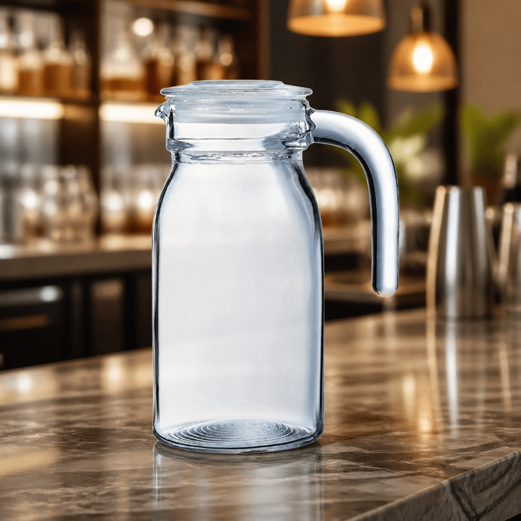750ml Commercial Glass Jugs with Lids for Serving Beverages