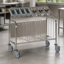 Low Plate And Cutlery Trolley For 400 Plates Commercial Use
